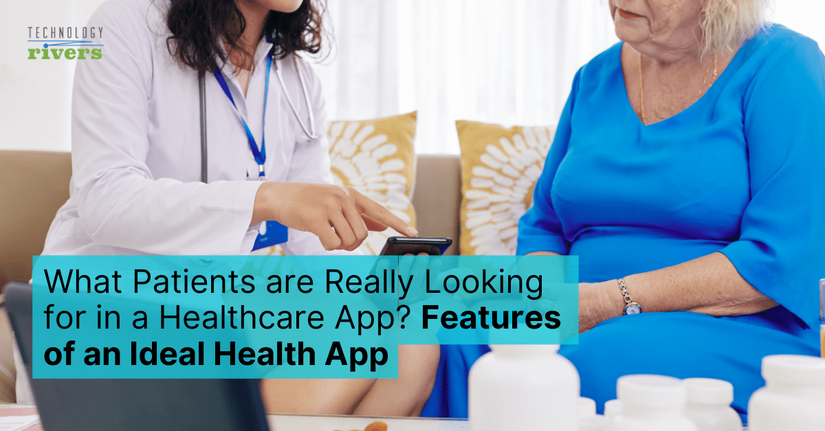 Doctor and patient using a healthcare app