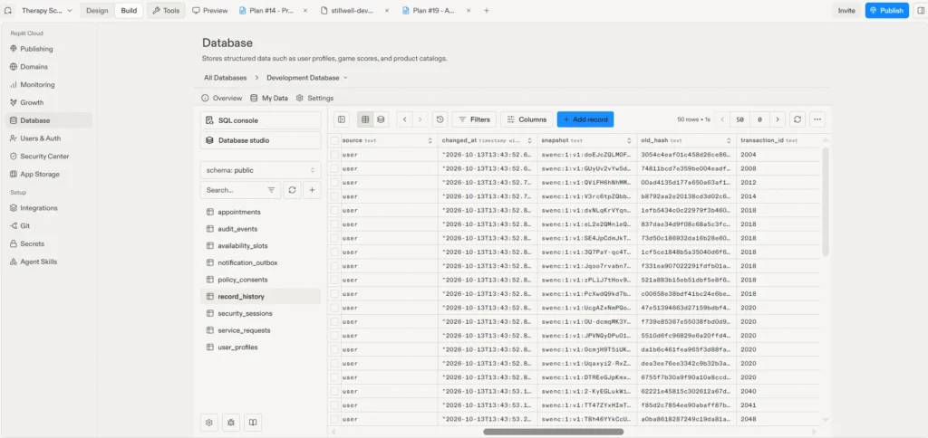 How to Make a Replit App HIPAA Compliant (Step-by-Step Guide) 7 Record history snapshots stored as encrypted text rather than readable values