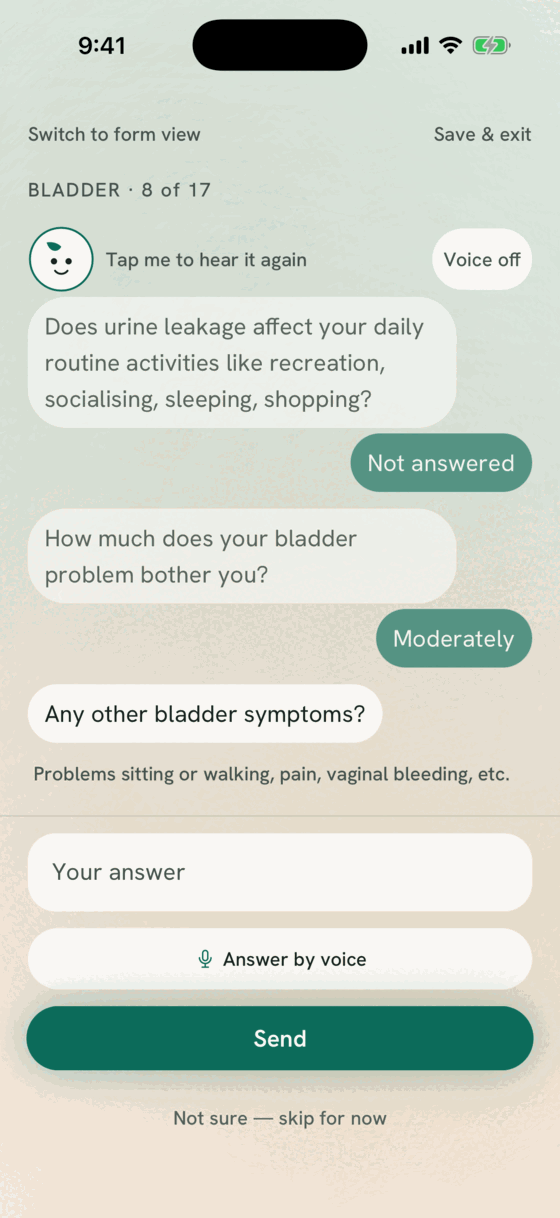 A pelvic-floor question from the Australian Pelvic Floor Questionnaire
